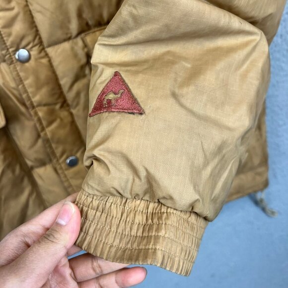 VINTAGE CAMEL Jacket GOOSE‎ Down XL Puffer Winter Coat - Picture 11 of 11